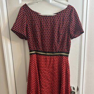 SOLD Anthropologie Maeve Amici Novelty Print Bunny Rabbit Fit & Flare Dress